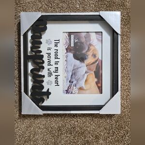 Malden Black and White Pawprints Picture Frame
